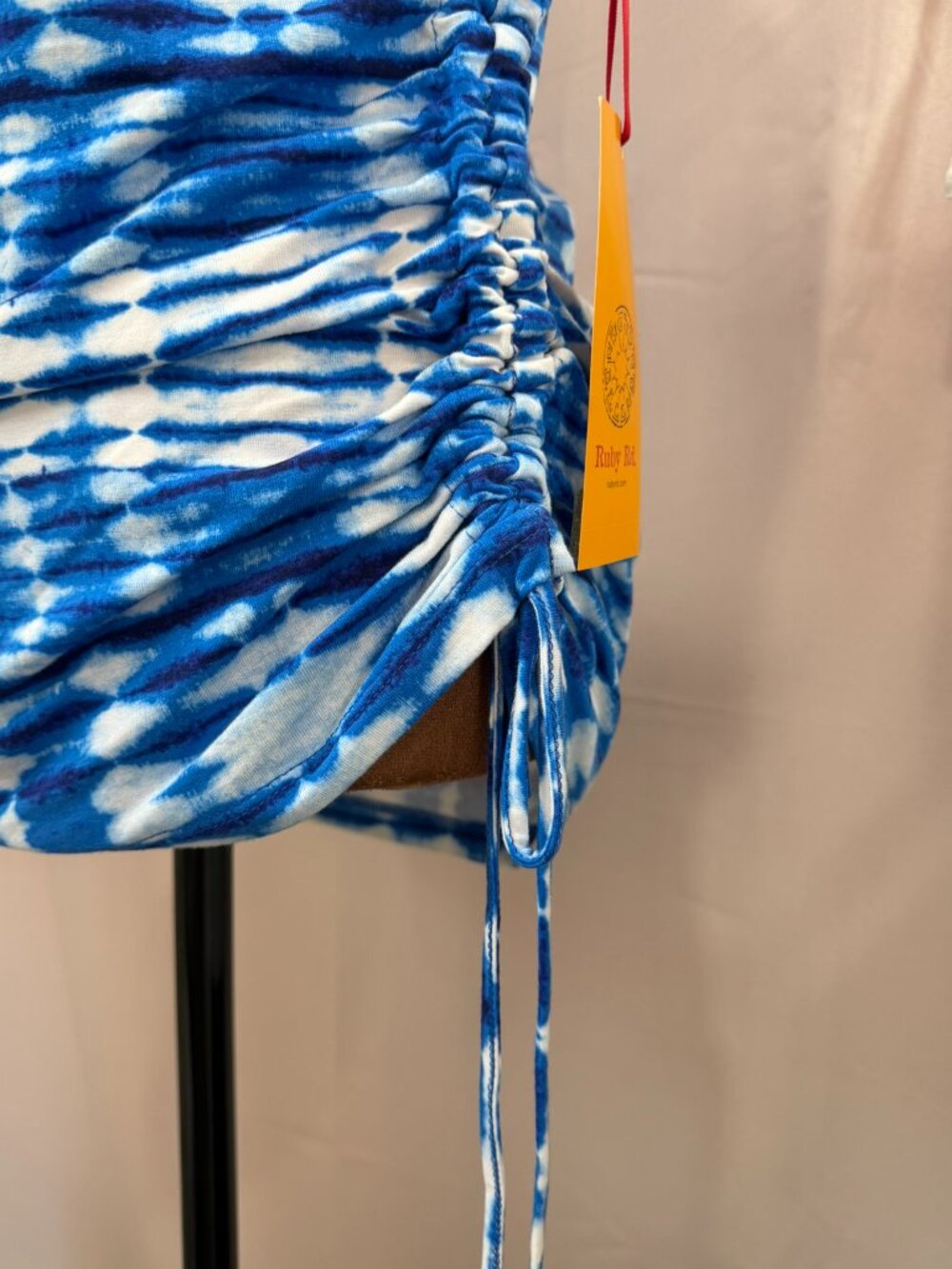 Ruby Rd. Blue & White Ruched Side Top – Size Small - Picture 12 of 12
